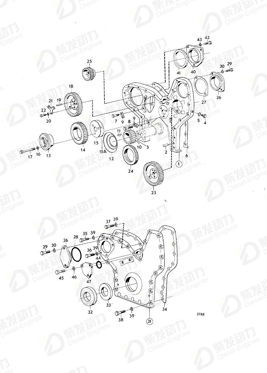 VOLVO Bearing spindle 467463 Drawing